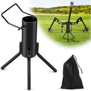 Foldable Bow Stand w/ Arrow Quiver Compound Recurve Archery Holder